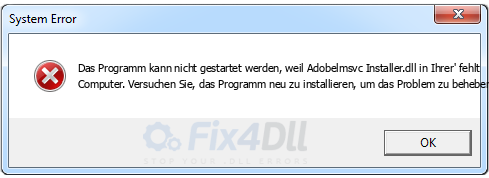 Adobelmsvc Installer.dll fehlt